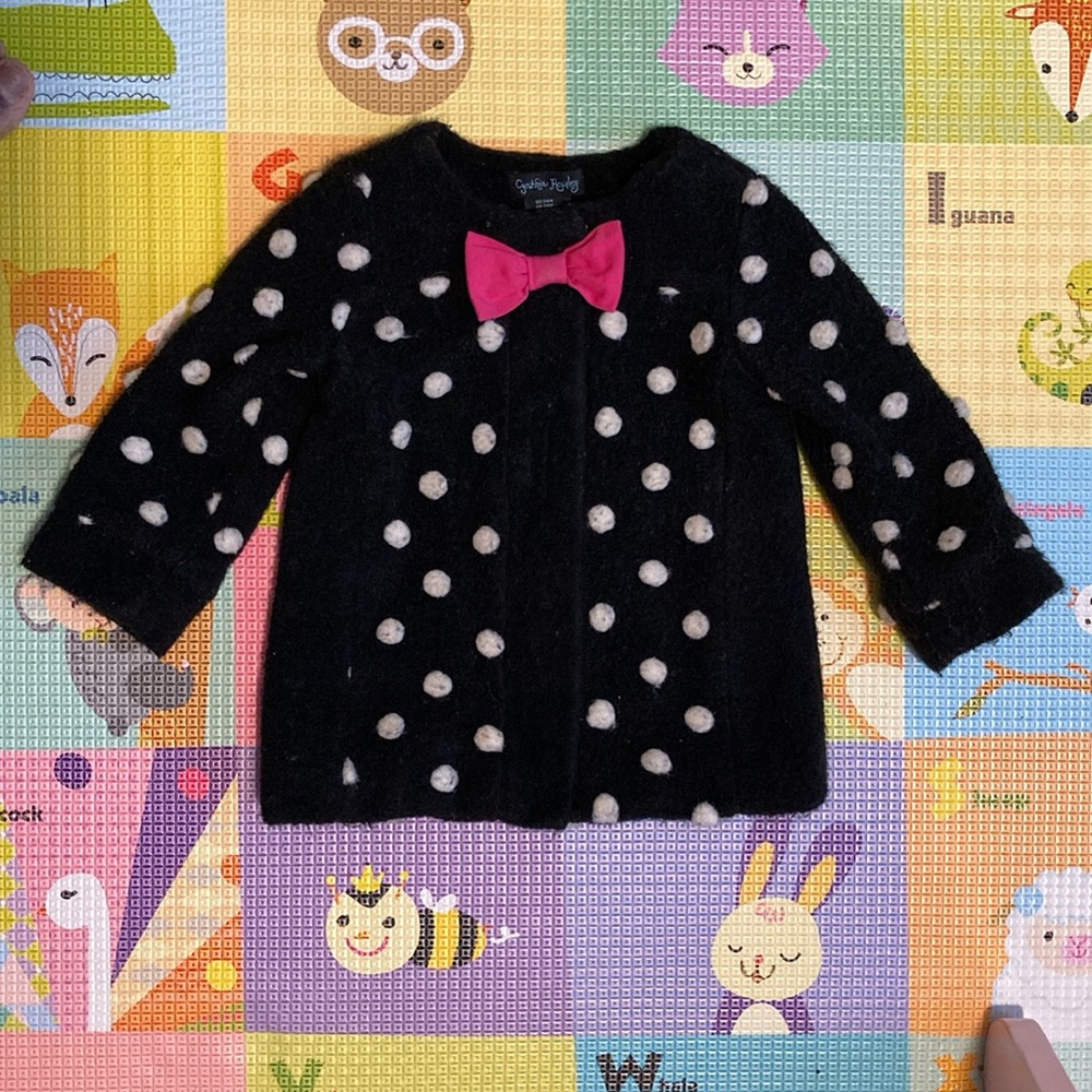 Cynthia Rowley Kids white polka dot coat - 24M